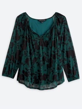 Montgomery Post Maribel Mesh Tie Neck Knit Top